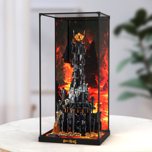 适用le高10333指环王:巴拉都积木玩具收纳亚克力高清透明展示盒