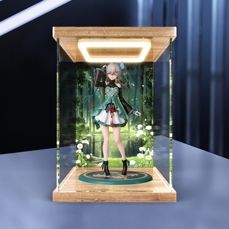 适用崩坏 星穹铁道 青雀 周边手办 模型罩子回型灯亚克力展示盒