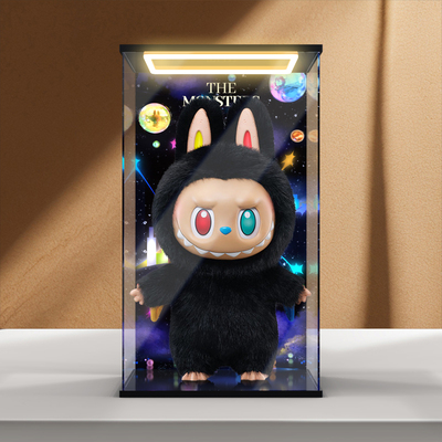 川帝适用泡泡玛特The monsters 10周年 zimomo搪胶大娃回灯展示盒