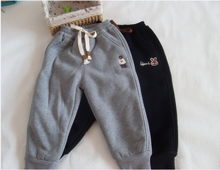 可多猫男童纯棉加绒裤子加厚休闲裤冬棉裤保暖裤羊羔毛运动裤卫裤