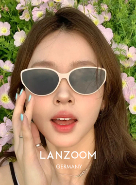 德国蓝族LANZOOM太阳眼镜Leine墨镜女赵丽颖同款猫眼防晒MS3083