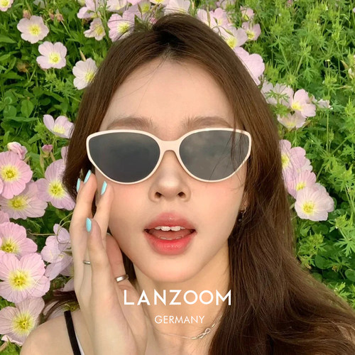 德国蓝族LANZOOM太阳眼镜Leine墨镜女赵丽颖同款猫眼防晒MS3083