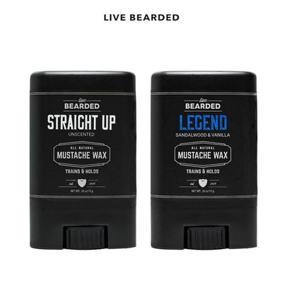 Live Bearded-中等定型适合打造精致的八字胡天然成分 定型胡须蜡