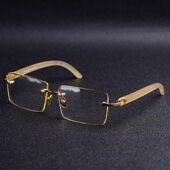 高档真水晶眼镜石头牛角镜架防紫外线太阳镜精选东海养眼护目镜