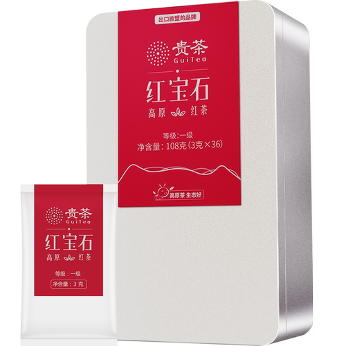 贵茶贵州红茶一级新茶红宝石108g清茶香过年送人礼盒装送长辈茶叶