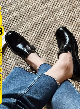 割草机老k 知识分子巴洛克牛油皮雕花乐福鞋小皮鞋女孟克鞋牛津鞋