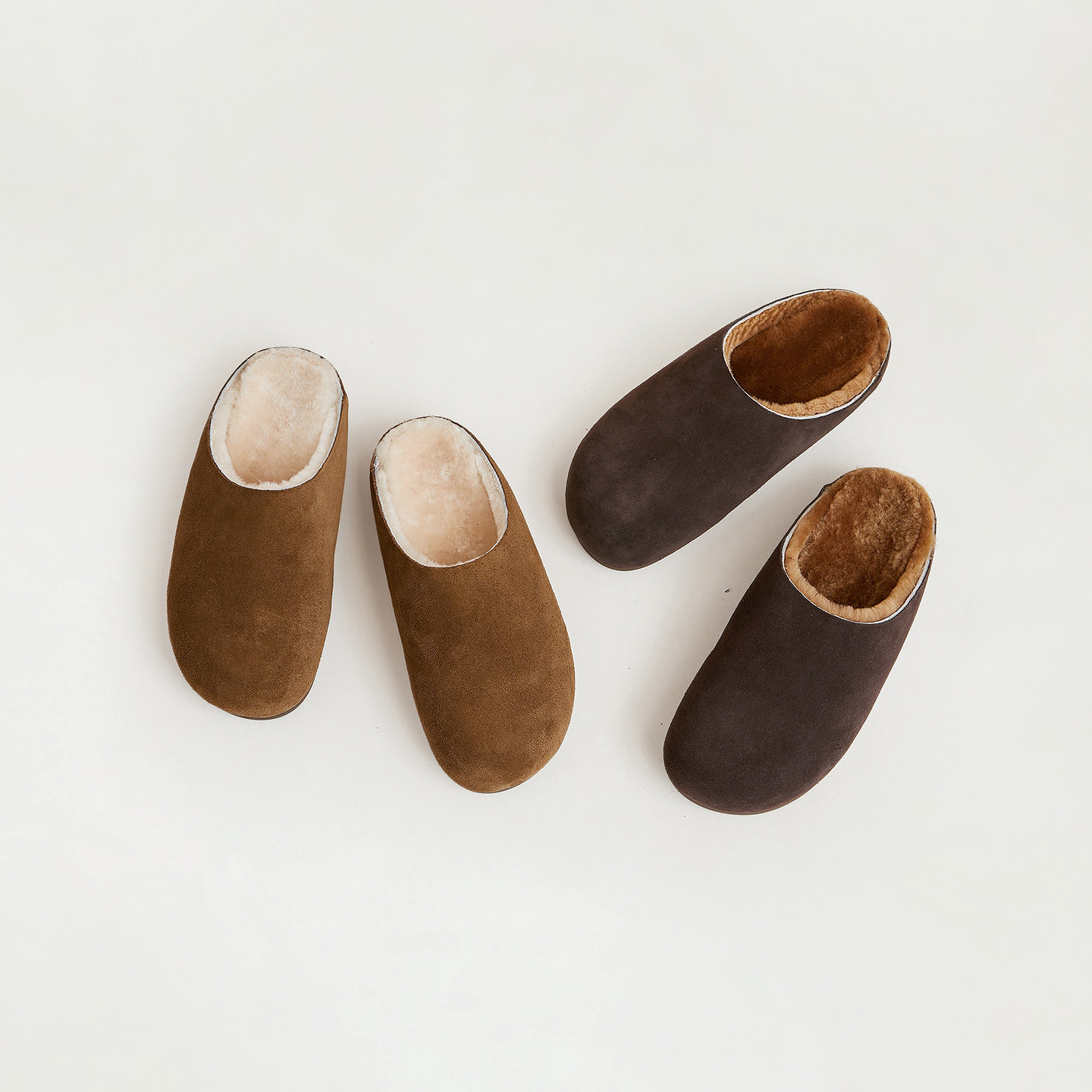 割草机老k 羊皮毛一体加绒加厚穆勒鞋勃肯鞋包头拖鞋一脚蹬懒人鞋