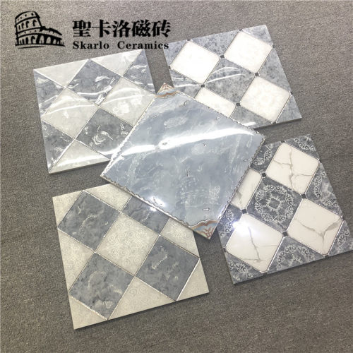 抛金砖300x300仿壁纸金边抛晶砖 厨卫抛晶砖 欧式K金砖阳台防滑砖