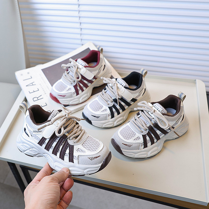 女童韩版厚底老爹鞋女2026春季新款儿童复古百搭运动鞋男童休闲鞋