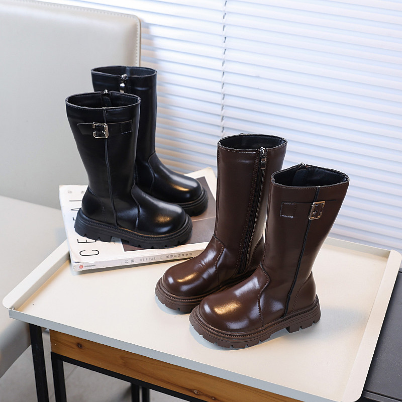女童靴子高筒靴2025新款时尚百搭中大童长靴骑士靴子韩版加绒皮靴,童鞋/婴儿鞋/亲子鞋,皮鞋,淘宝优惠券,粉丝福利购,淘宝优惠卷