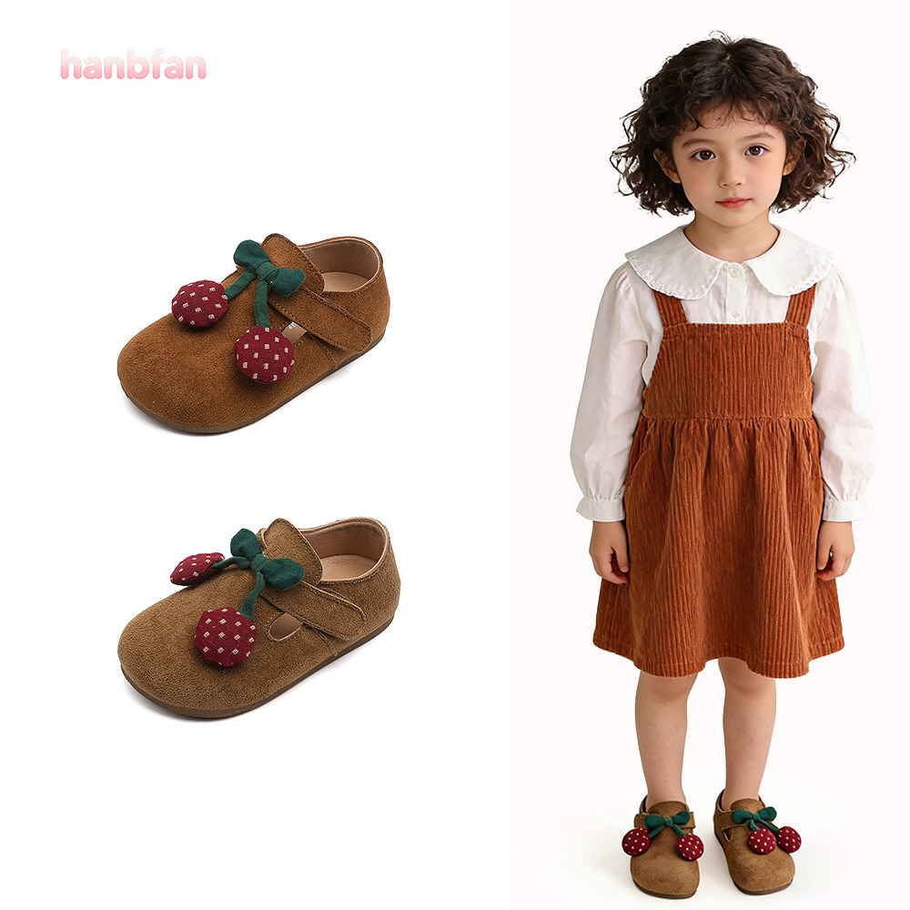 儿童卡通勃肯鞋2026春季新款男女童樱桃时尚单鞋软底百搭休闲单鞋