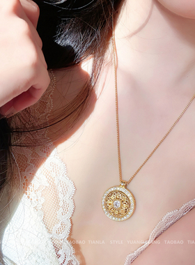 招财八宝罗盘项链女高级感