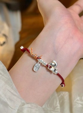 新年限定招财小马红绳手链女