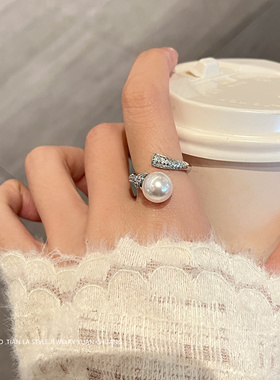 法式复古珍珠戒指2025年新款