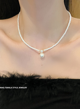 施家珍珠项链女2025新款爆款