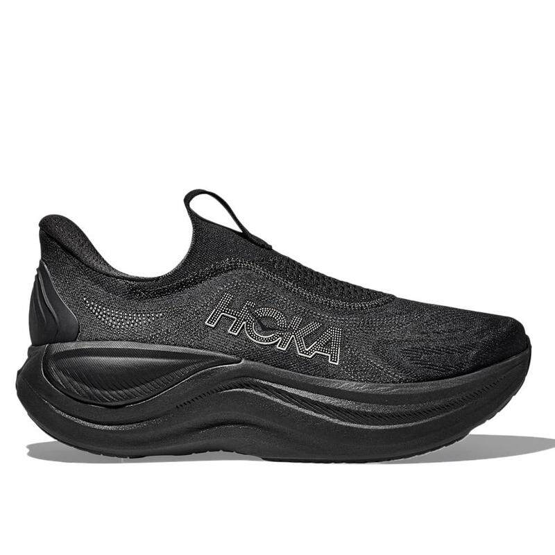 代购Hoka OneOne男士跑步鞋缓震轻便透气慢跑鞋黑色针织鞋面