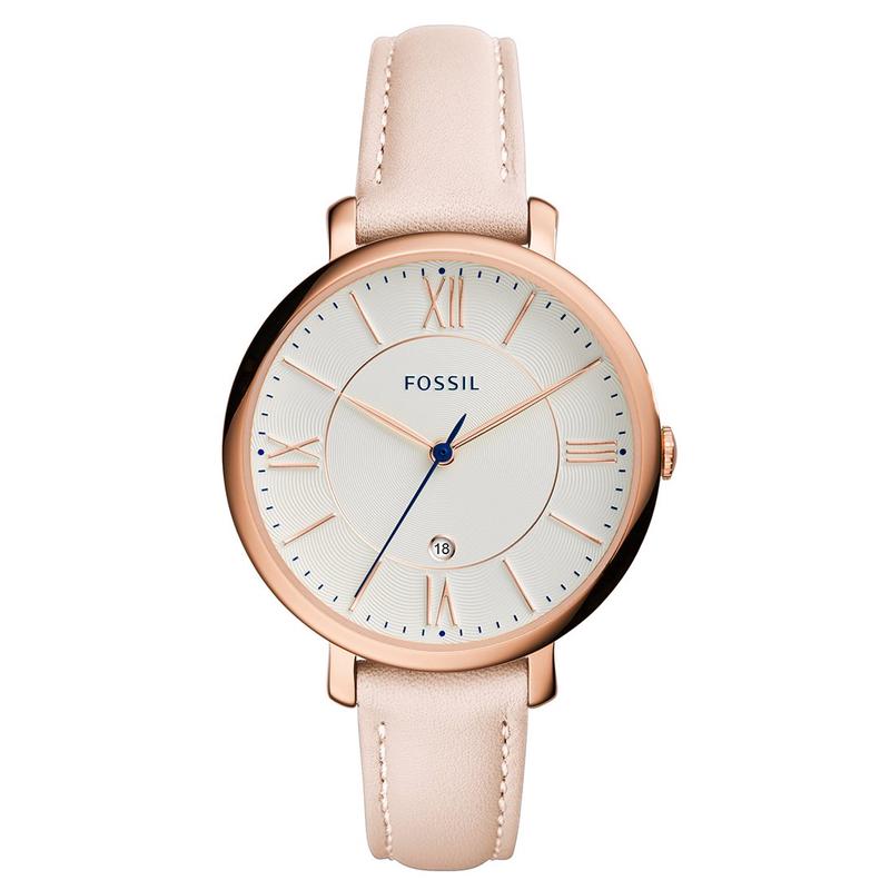 Fossil/化石女表日韩简约真皮表带ATM防水石英机芯指针显示腕表
