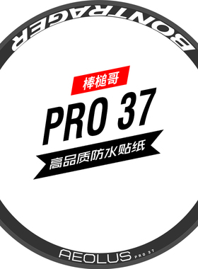 新款棒槌哥AEOLUS PRO 37轮组贴纸公路车碳刀圈轮圈防水emonda