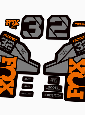 2022款FOX32 factory前叉贴纸山地车贴个性定制防水step cast