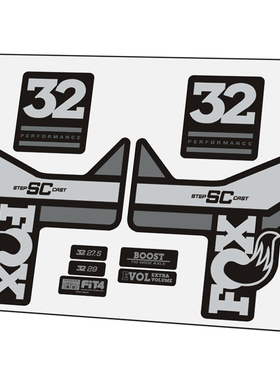 2020款FOX 32 SC performance前叉贴纸山地车单车贴定制step-cast