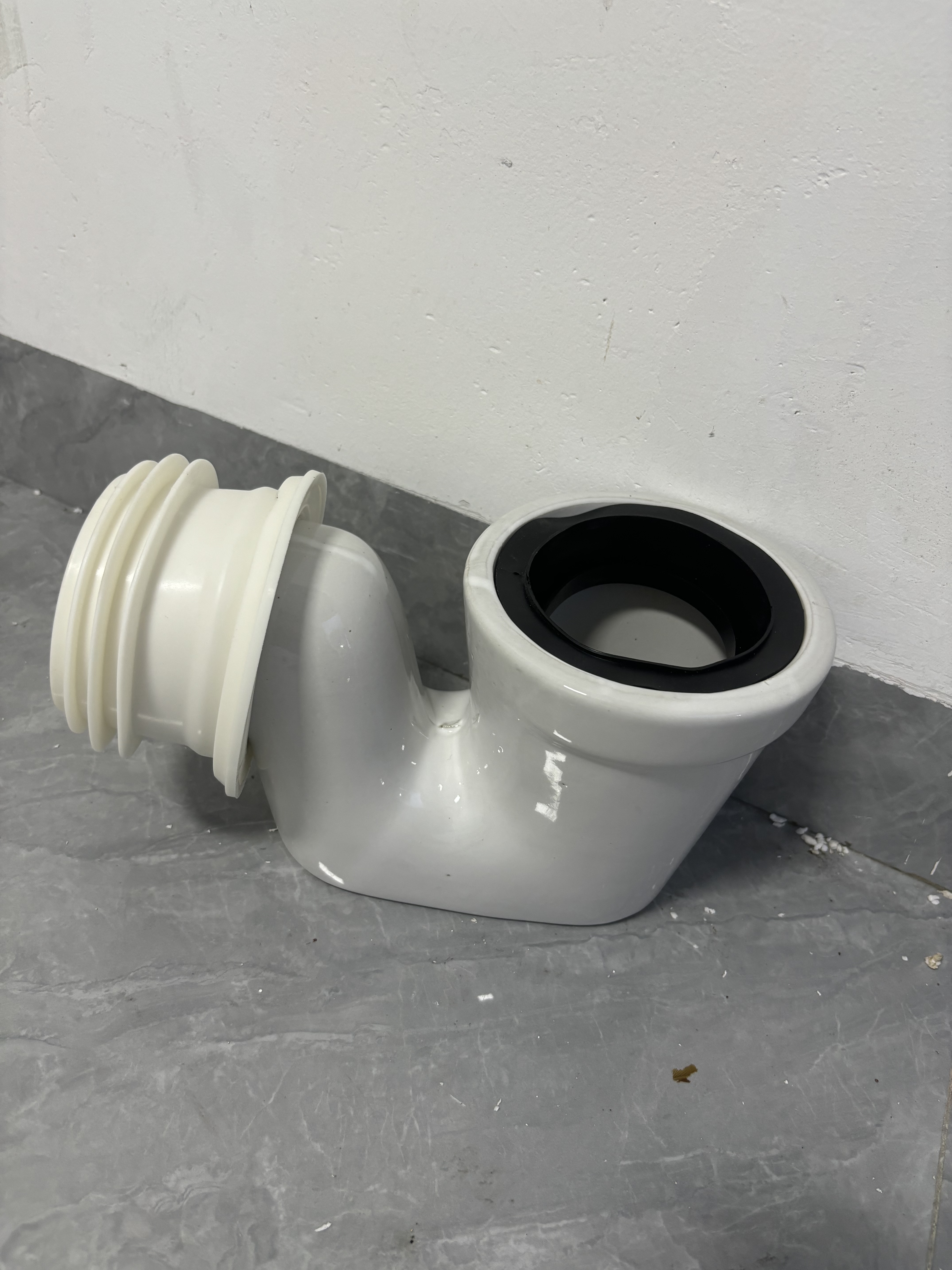 蹲便器配件陶瓷存水弯头橡胶圈分体大便器蹲坑防臭弯管便池S鹅头