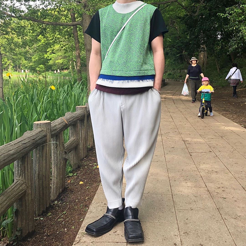 三宅jf149一生休闲哈伦小脚裤子