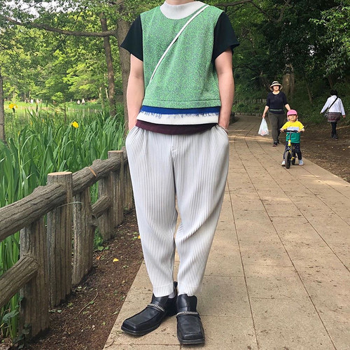 三宅jf149一生休闲哈伦小脚裤子