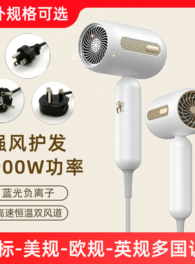 110V220V电风吹英规香港吹风机美规台湾小型便携外电旅行用干发器