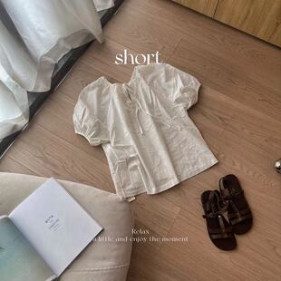 甜美小衫 宽松泡泡袖 新款 2024夏季