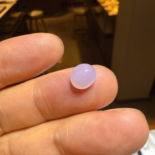 缅甸A货冰种紫罗兰蛋面