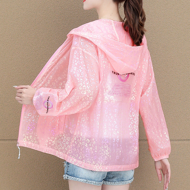 炫彩亮面防晒衣女长袖2022新款夏季韩版宽松百搭防晒服薄款短外套