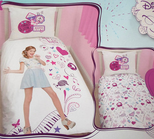 音乐情人梦被套被罩枕套纯全棉140x200儿童Violetta薇欧蕾塔 外贸