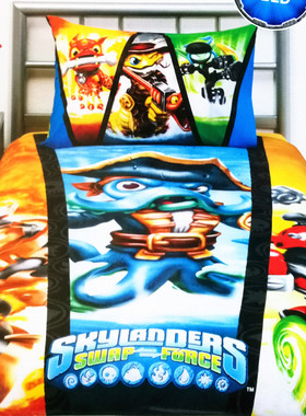 小龙斯派罗被套被罩枕头套180x210三件套儿童SKYLANDERS卡通 外贸