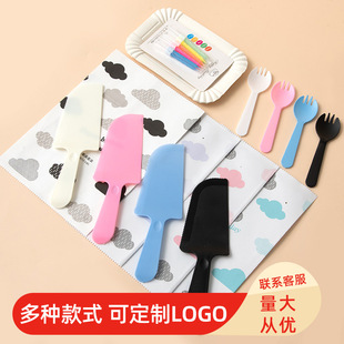 甜品派对组合 蛋糕餐具一次性刀叉盘纸盘餐盘碟子刀叉餐具蛋糕套装