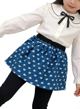 120-150码时尚女童儿童春季薄款百搭裙裤假两件打底裤长裤