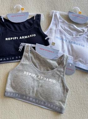 日本单出口日本140-160码青少年发育期少女可拆胸垫背心抹胸内衣