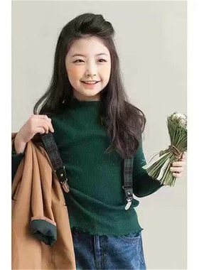 110-140码外单出口韩国女童儿童小中童春秋季针织衫打底衫毛衣