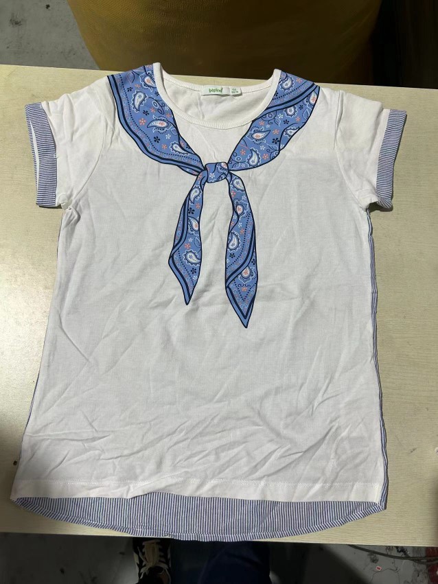 香港品牌130-160码女童儿童短袖T恤衫夏装上衣