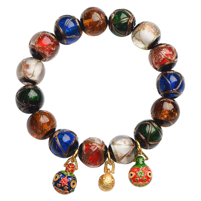 香灰琉璃十全十美吞金兽古法手串