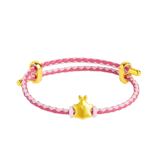 马年本命年皮绳手链diy可穿黄金手绳转运珠钢丝手绳编绳手链女生