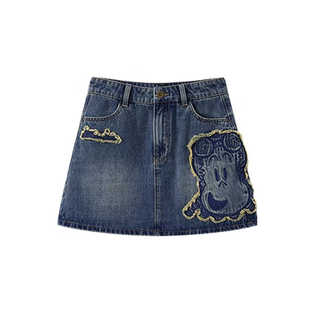 Little 贴布图案牛仔半裙女装 Lulu联名 新款 C2GEE2153 2024夏季