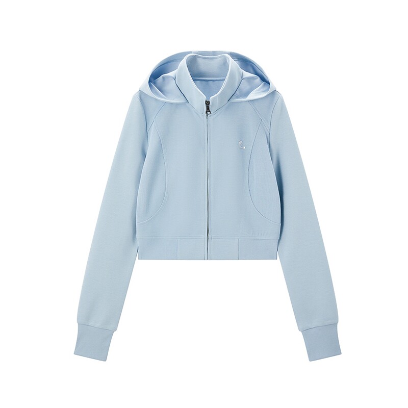 【商场同款】2025春季新款修身连帽针织卫衣外套女C2BBF1503