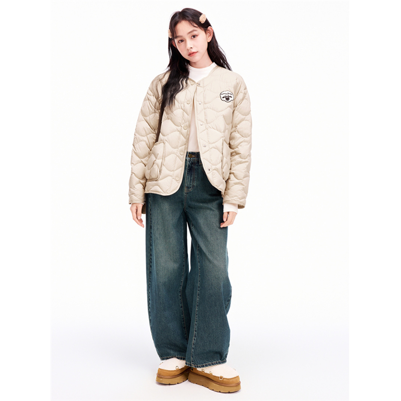 【小羊肖恩联名】商场同款甜美羽绒服24冬新款保暖外套C2ACE4208