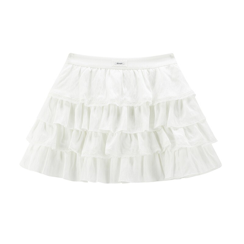 【商场同款】甜美多层花边蛋糕裙25春季新款白色半身裙C1GEF1209