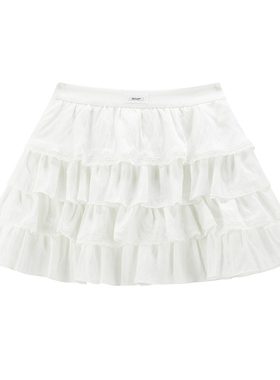 【商场同款】甜美多层花边蛋糕裙25春季新款白色半身裙C1GEF1209