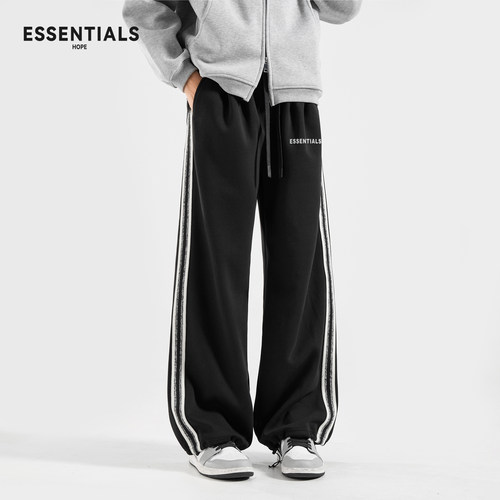 ESSENTIALS HOPE秋季条纹休闲裤男士2026年宽松直筒百搭运动卫裤