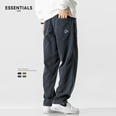 HOPE美式 新款 潮牌水洗微锥工装 ESSENTIALS 裤 男生春季 直筒休闲裤