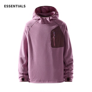 ESSENTIALS冬季户外保暖抗菌加绒加厚情侣长袖卫衣外套男女款T恤