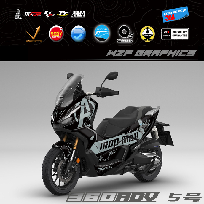 本田350ADV改装全车贴花钢铁侠