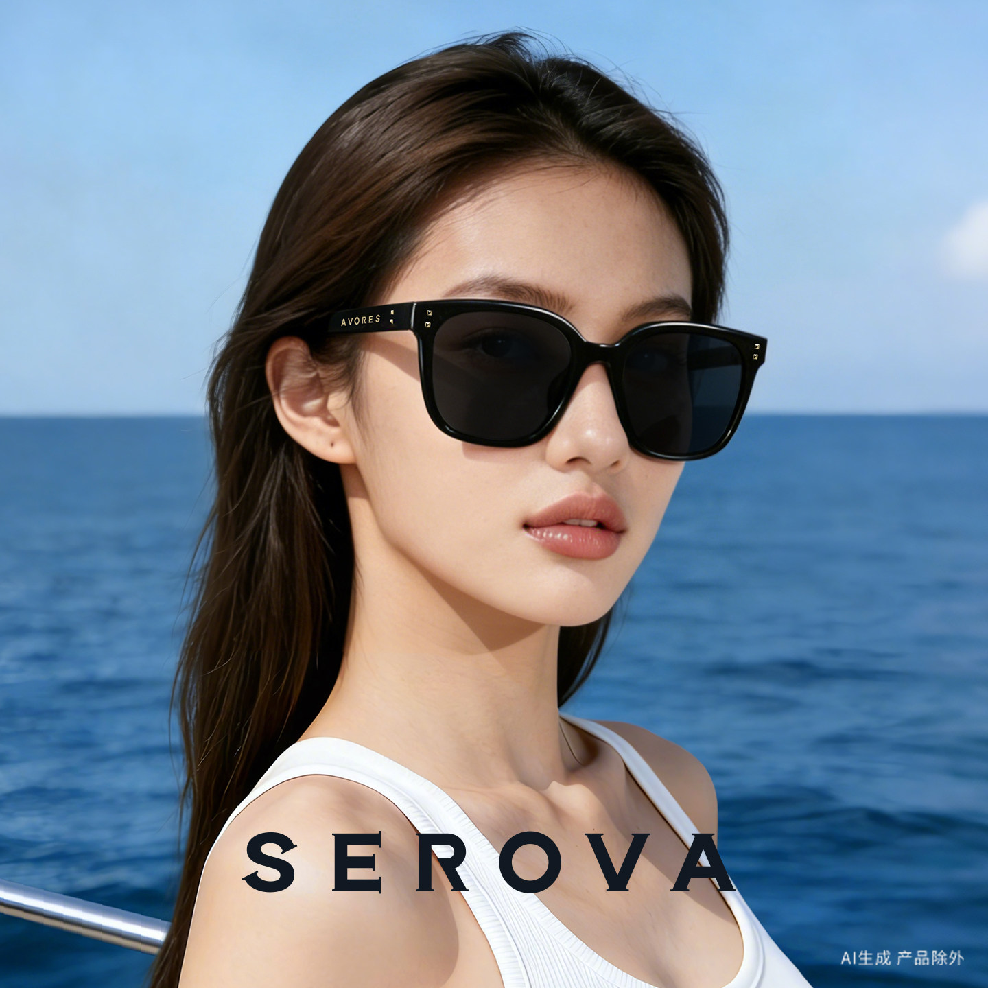 施洛华偏光太阳眼镜女防紫外线黑超方框显瘦防晒驾驶墨镜男款9105